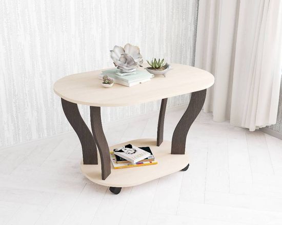 Стол журнальный КОНСУЛ-3 венге / дуб молочный