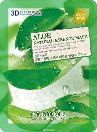 Тканевая маска с экстрактом алоэ FOODAHOLIC Aloe Natural Essence 3D Mask