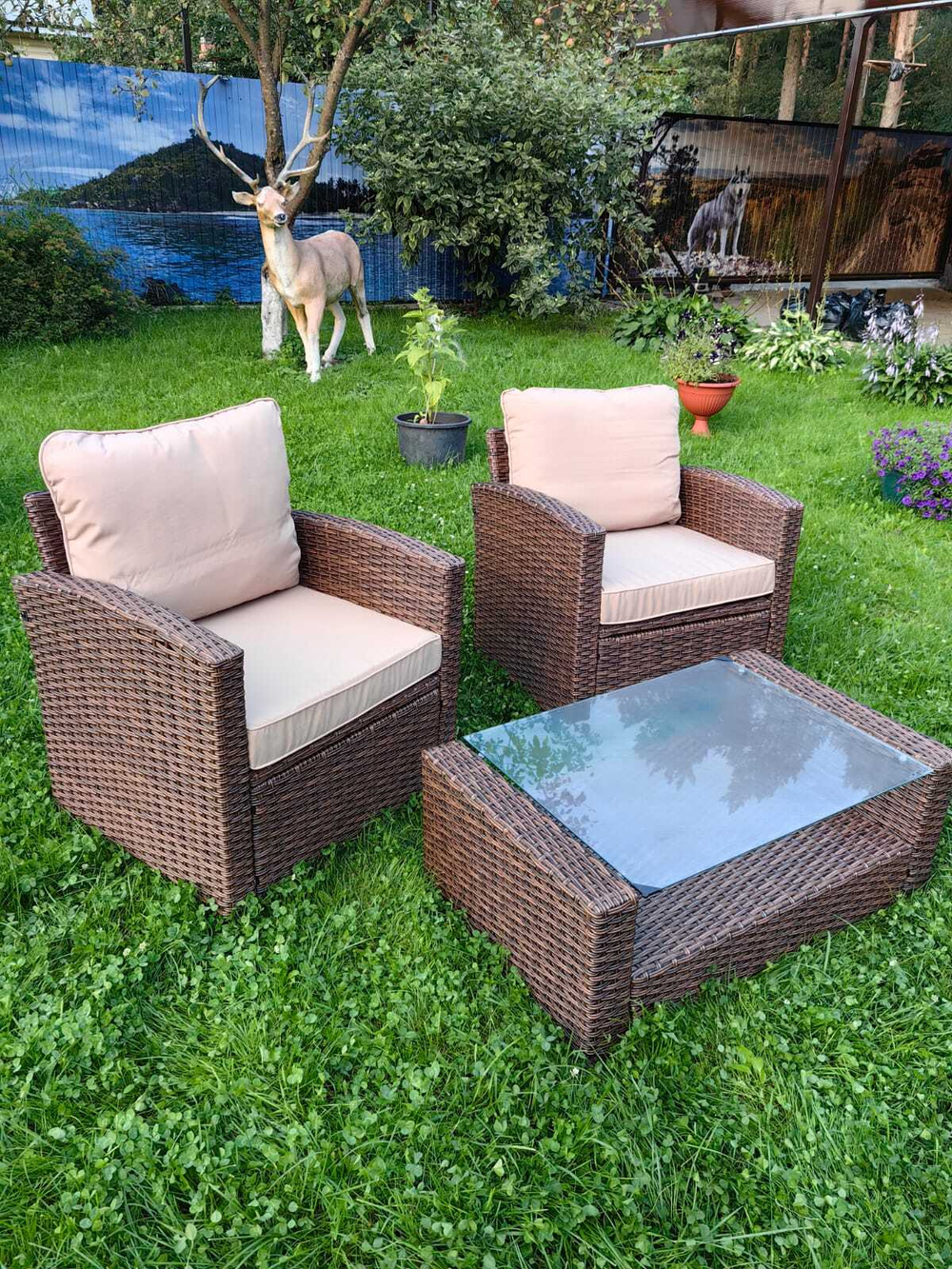 Комплект мебели из искусственного ротанга Сантьяго Balcony Set Шоколад