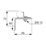 Комплект одинарных креплений TECEprofil для профильной трубы, 9030002, 3 шт