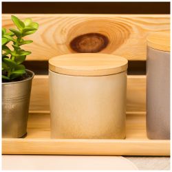 БАНКА ДЛЯ СЫПУЧИХ ПРОДУКТОВ 330 МЛ КОЛЛЕКЦИЯ "TRIANGLE COLLECTION" ЦВЕТ:КОФЕ С МОЛОКОМ МАЛ=6 МИН.П.