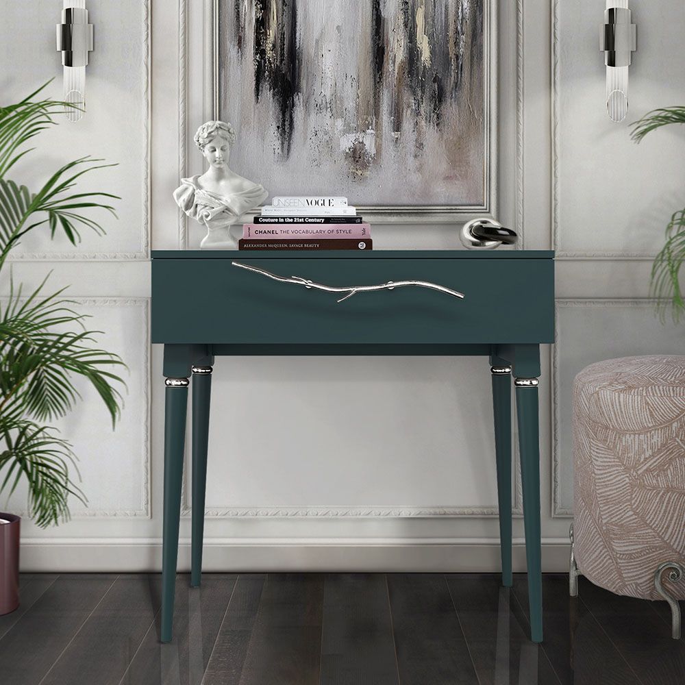 Консоль Арт Колор matte Классик Сильвер Зеленый бирюзовый матовый