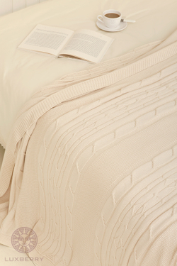 Элитный плед -покрывало Imperio 40 экрю от Luxberry - Португалия