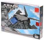 Конструктор блочный Аусини Армия " Самолёт-невидимка F-117 " 259эл.