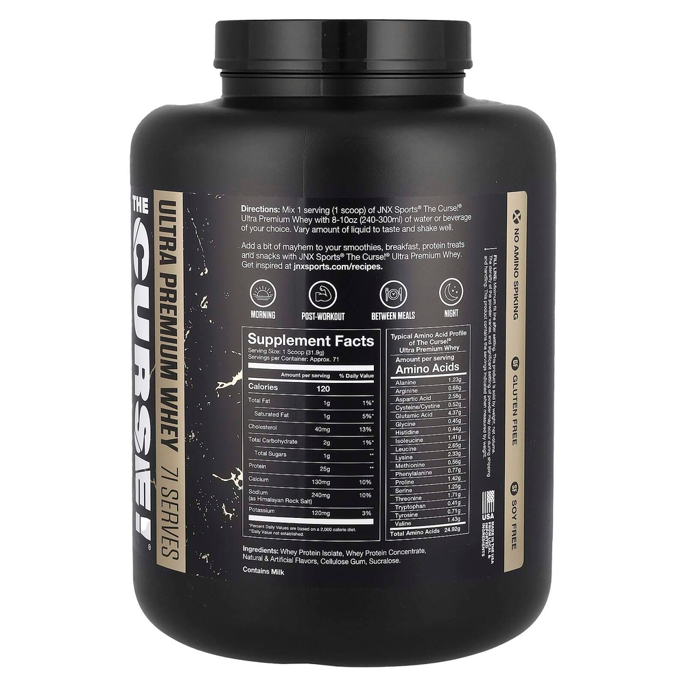 JNX Sports, The Curse!®, сыворотка ультрапремиального качества, со вкусом ванили, 2,27 кг (5 фунтов)