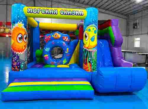 Коммерческий надувной батут «Подводный мир 2» 4*3,5*2,5 м