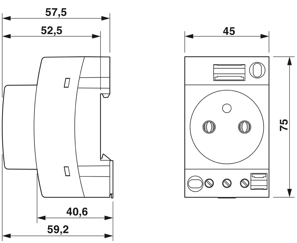 0804016 - EO-E/UT/SH - Розетка
