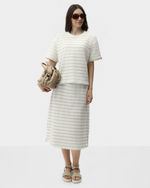 Футболка жен. Frieda Freddies 4245 белая беж полоска