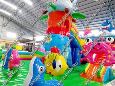 Коммерческий надувной батут "На морском дне" 20*10*7 м