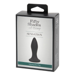 Черная анальная вибровтулка 8,9см Fifty Shades of Grey Sensation Rechargeable Vibrating Butt Plug