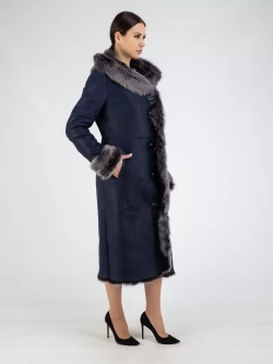 Дубленка зимняя натуральная с капюшоном длинная и теплая