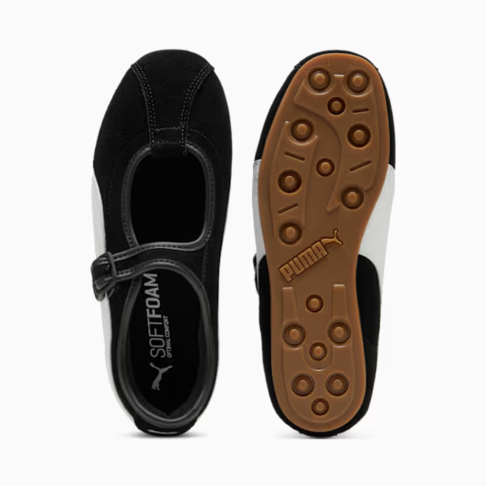 PUMA Кроссовки-балетки Tacklette, черный/белый