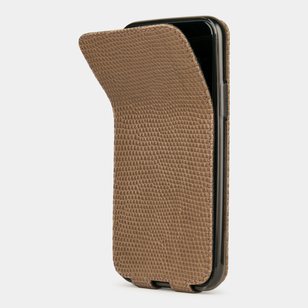 Чехол кожаный для iPhone 11 Pro Max бежевого цвета