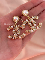 Серьги Шан. золото жемчуг 2