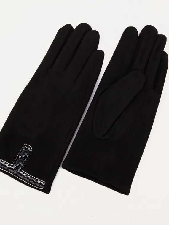 Перчатки женские, цвет чёрный, безразмерные