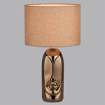 8149/1T MODERNI LN26 474 бронза/бежевый, керамика/текстиль Настольная лампа Е27 1*60W 220V AKIVI