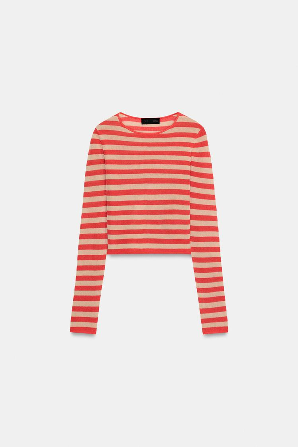 ZARA УКОРОЧЕННЫЙ ТОП В ПОЛОСКУ, ПОЛОСКИ