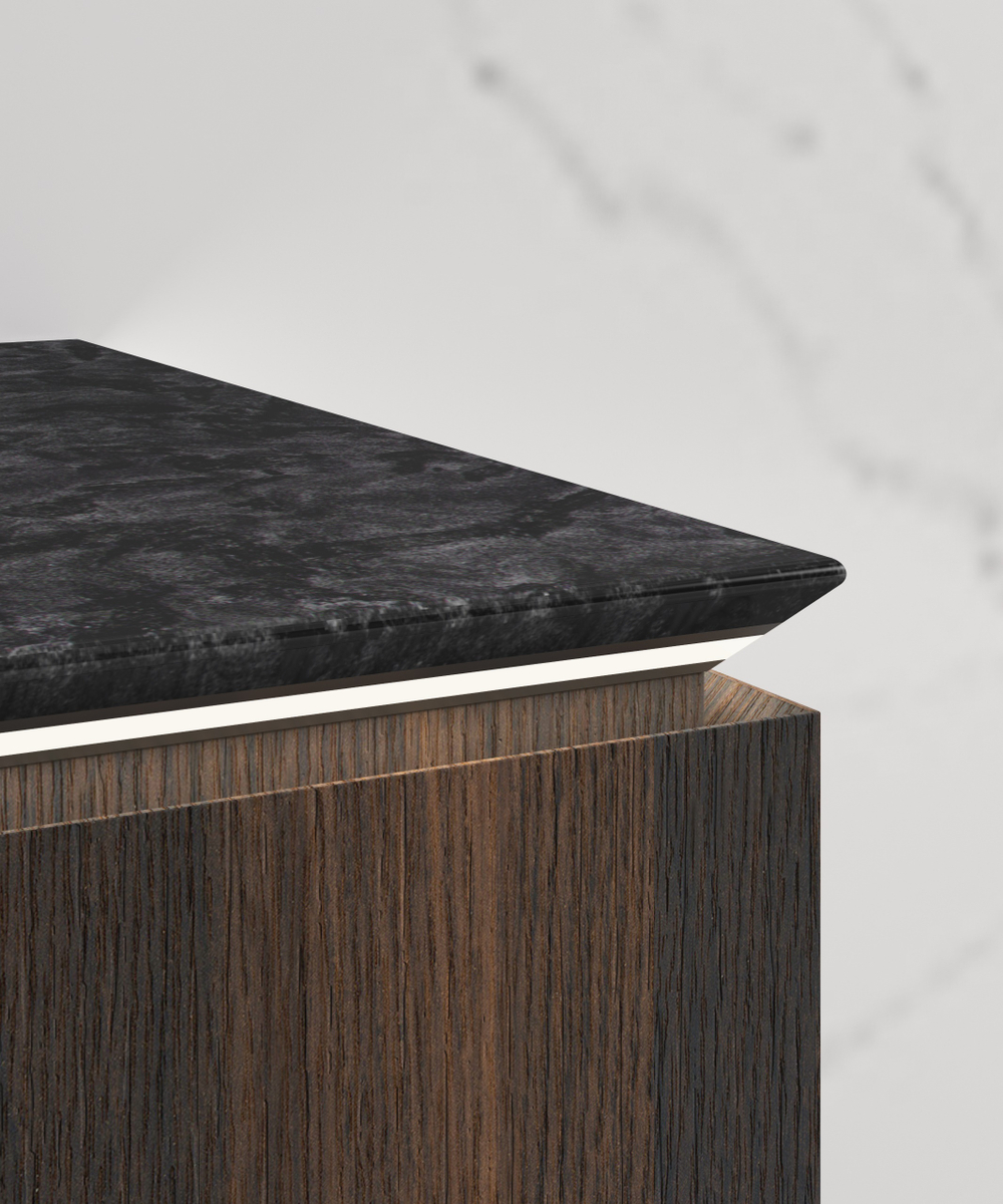 База под раковину Luxe 1400 подвесная, 2 выкатных ящика soft close, натуральный орех