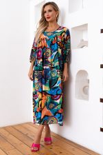 Платье Серенада (абстракция/яркий) Р11-1044/8 Nikol (Акция)