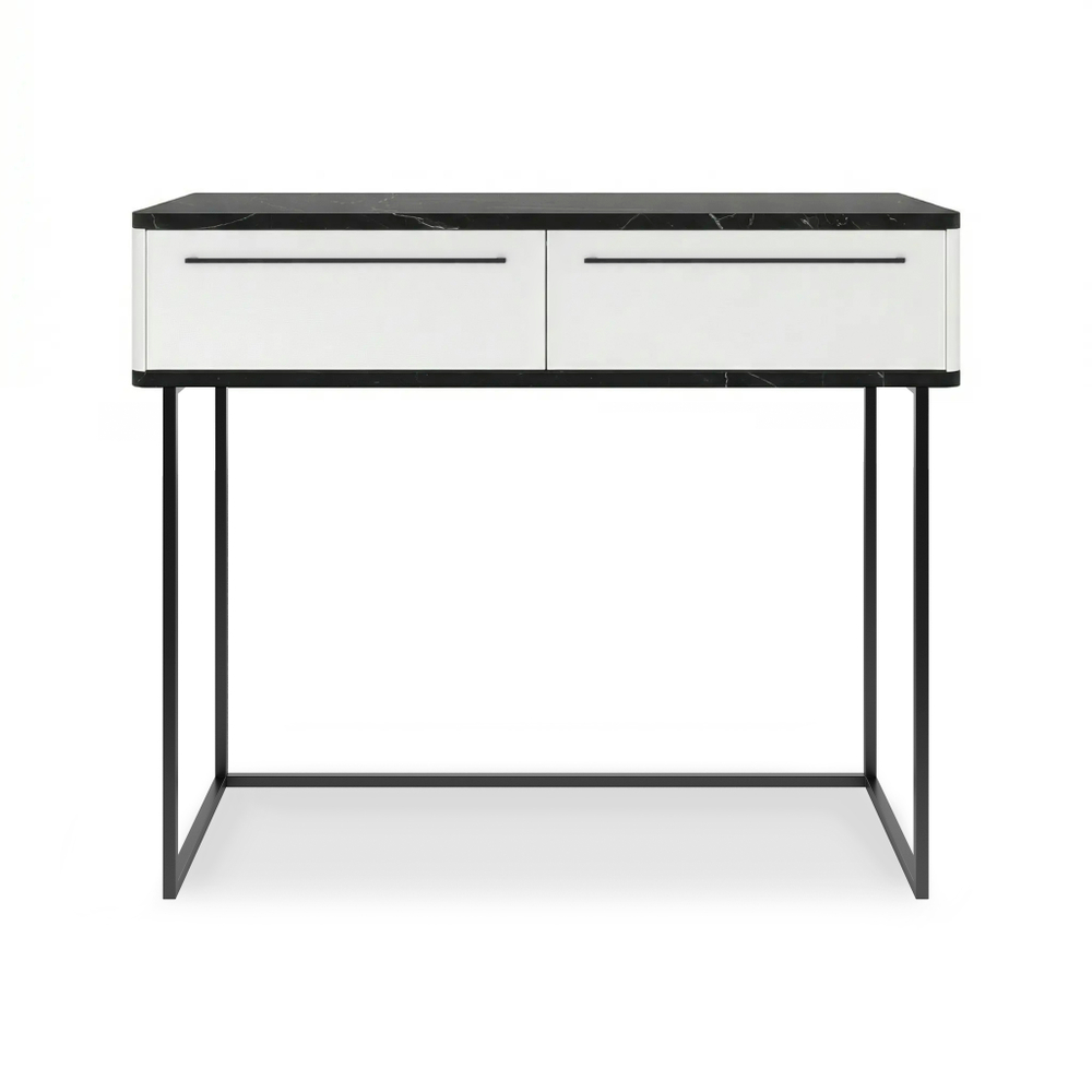 Туалетный столик консоль ROYAL 5211 эко (Мрамор Неро-Черный-р.черная)