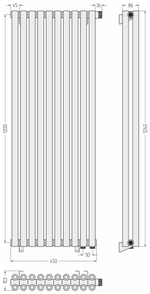 Сунержа Эстет-00 EU50 1200х450 10 секций