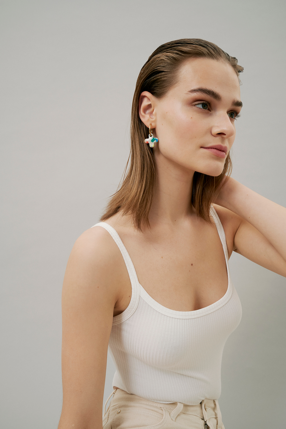 Recycl Object CROSS EARRINGS