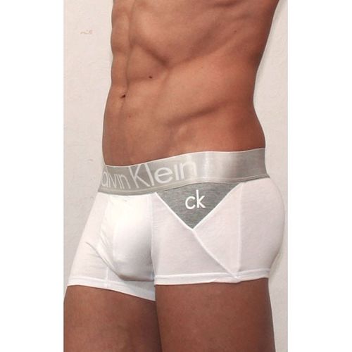 Мужские трусы боксеры белые Calvin Klein Boxer Steel White Grey