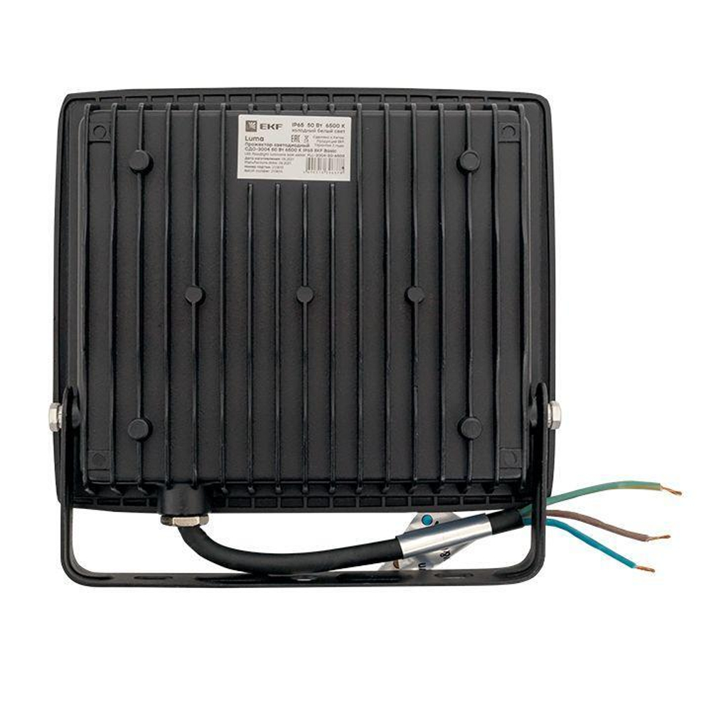Прожектор светодиодный СДО-3004 50Вт 6500К IP65 Basic EKF FLL-3004-50-6500