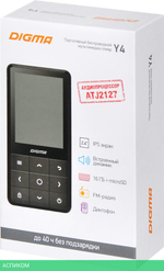 Цифровой плеер Digma Y4 BT 16Gb черный