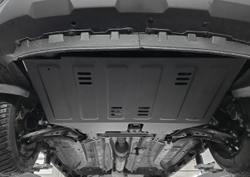 Защита картера и КПП АвтоБроня для Chery Tiggo 2 Pro I поколение CVT FWD 2024-н.в., рынок РФ, сталь 1.5 мм, с крепежом, штампованная, 111.00964.1