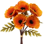 Цветы искусственные «Natur» 30см Маки 5шт оранжевые