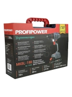 Аккумуляторный шуруповерт бесщеточный Profipower MKBL-18B (Li-ion-2шт, 18В, 2.0Ач, З/У, 0.8-10 мм, кейс)