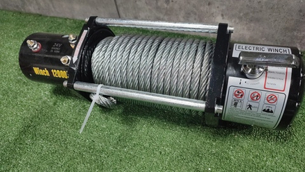 Лебедка автомобильная 12000 LBS метал 24 вольта