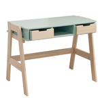 Стол письменный, 94х64х75, Чек, компьютерный, с ящиками, зеленый, Dipriz