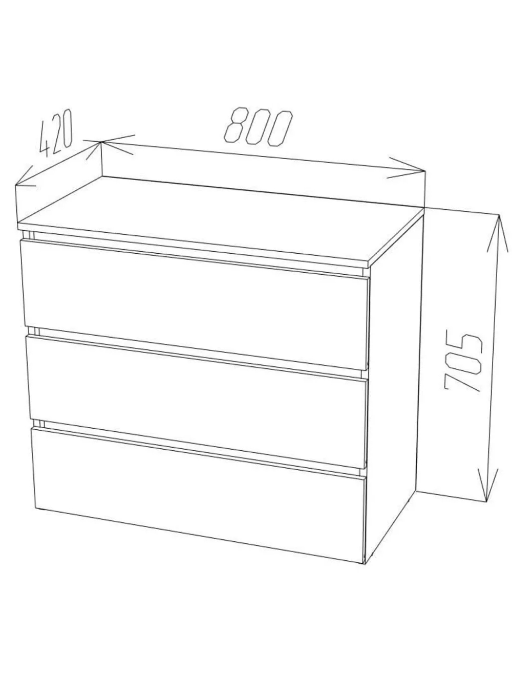 Комод-25 Крафт светлый