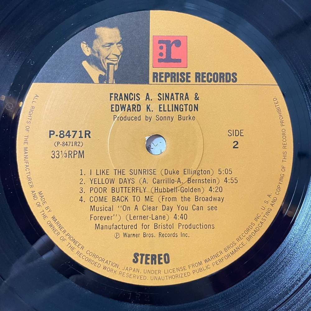 Винтажная виниловая пластинка LP Frank Sinatra and Edward Kennedy Duke Ellington (Japan 1974) (Obi)