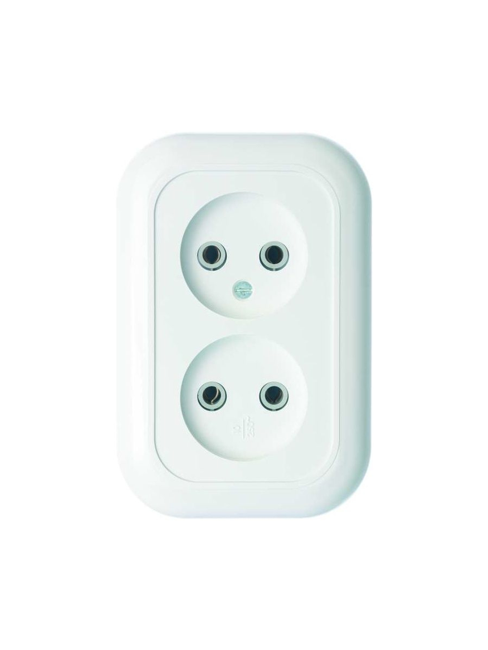 Розетка 2-м СП Валентина РС10-393 10А IP20 бел. Кунцево 5449