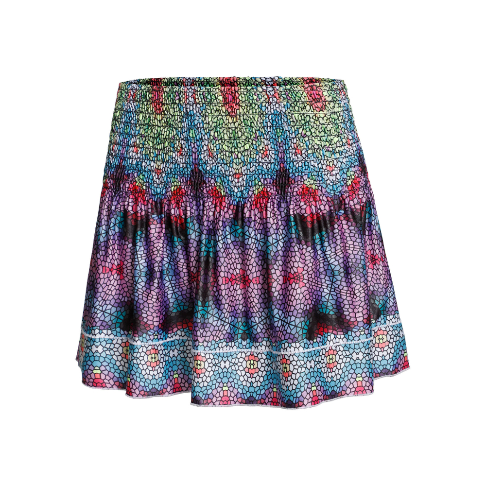 Женская теннисная юбка Lucky in Love Long Prisma Smocked Skirt Women - Multicoloured