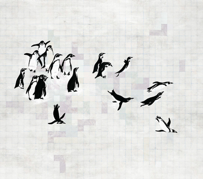 Дизайнерские обои Factura PINGUINE