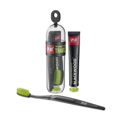 SPLAT Набор Special Черное дерево зубная паста 25г + зубная щетка Travel Medium, шт., блок 12шт.. Сплат.