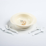 1378595 Набор детской посуды: тарелка на присоске, 500 мл, ложка, 2 шт., вилка, 2 шт., цвета МИ