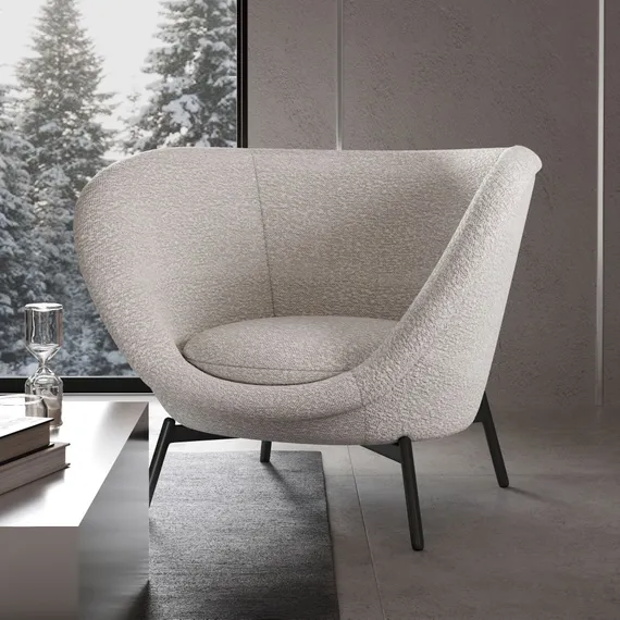 Лаунж-кресло Couture, белое букле