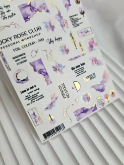 Lucky Rose Слайдеры наклейки для ногтей Foil 200
