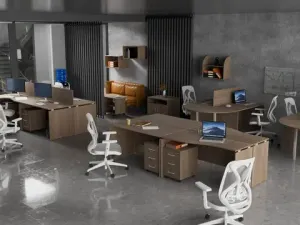 Офисная мебель Континент-Pro ясень шимо темный