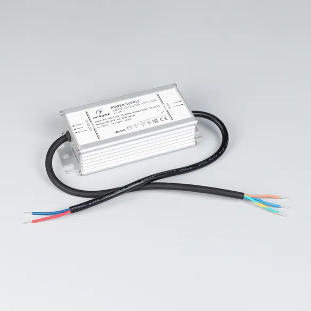 Блок питания ARPV-UH24100-PFC-55C (24V, 4.2A, 100W) (Arlight, IP67 Металл, 5 лет) 025171