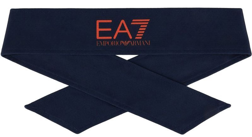 Теннисная бандана EA7 Unisex Woven Headband - night blue/orange