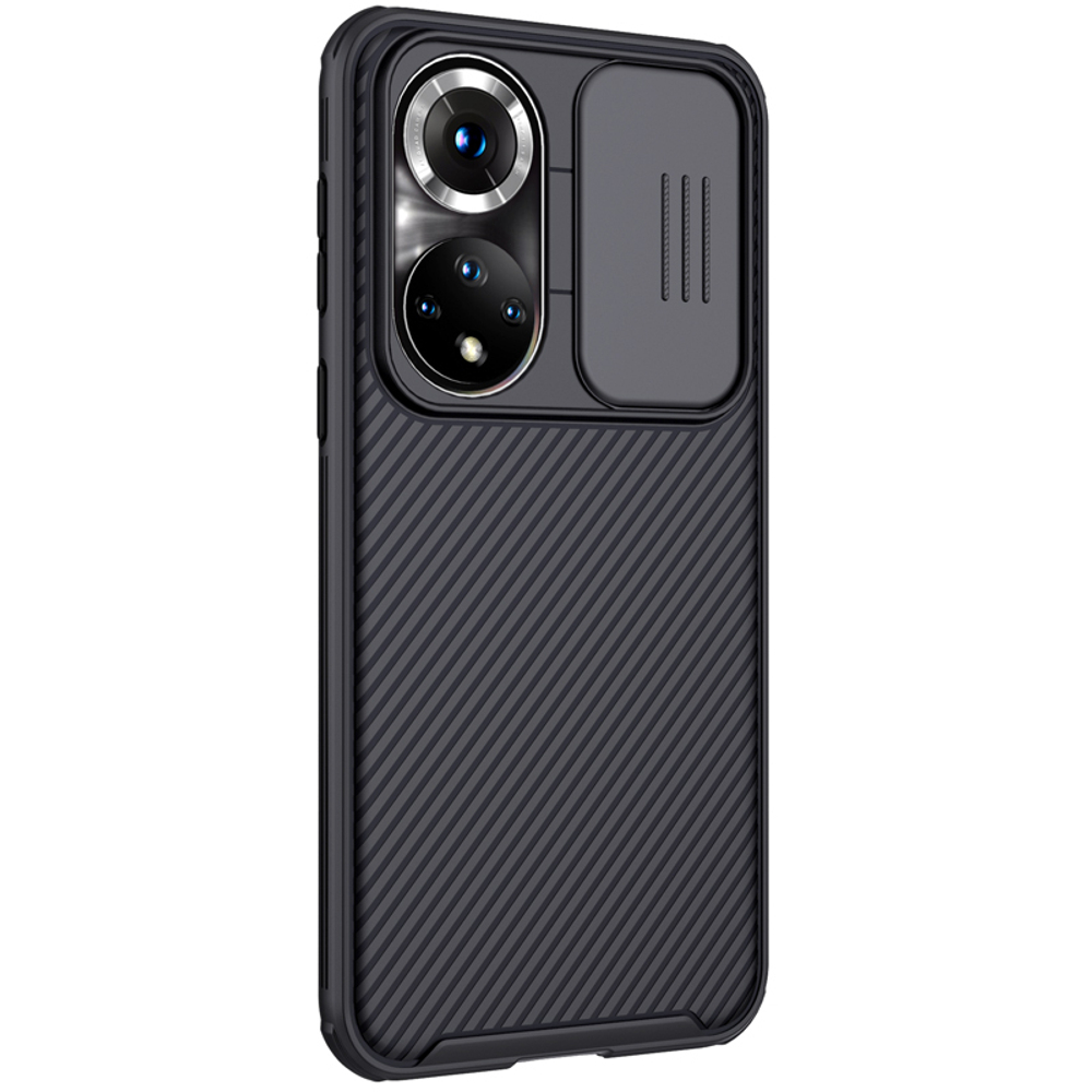 Чехол усиленный двухкомпонентный от Nillkin для Huawei Honor 50 серия CamShield Pro Case с защитной шторкой для камеры