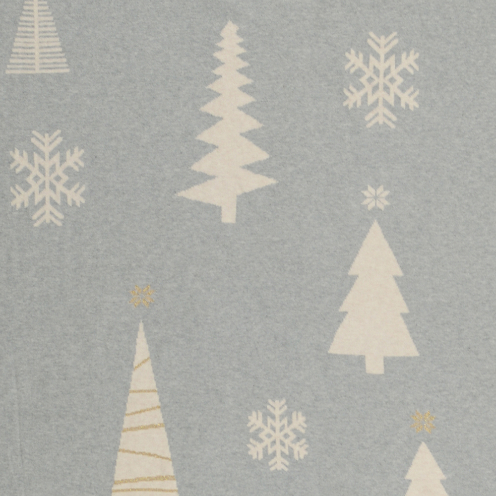 Плед из хлопка с новогодним рисунком christmas tree из коллекции new year essential, 130х180 см