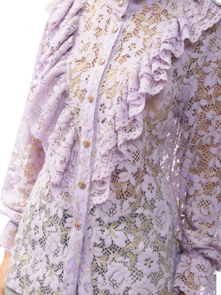 Блуза кружевная с жабо