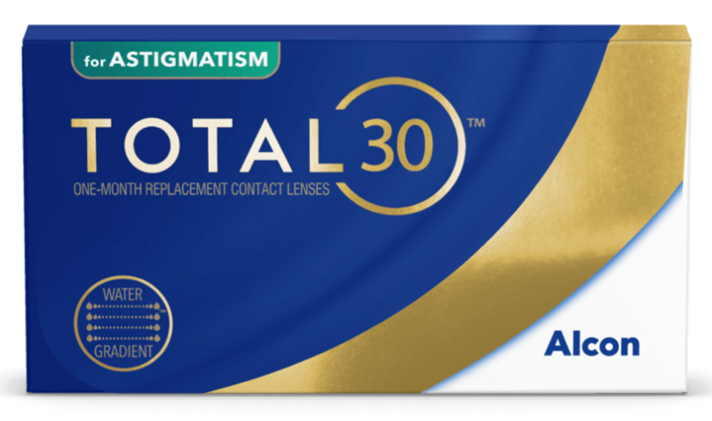 Ежемесячные астигматические контактные линзы Total30 For Astigmatism (уп. 3 линзы)